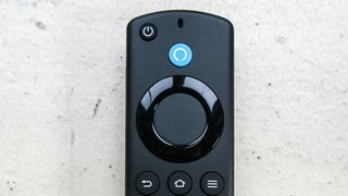 Amazon fire tv stick 4k max close-up of Alexa button
