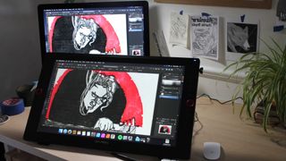 The best drawing tablets for animation; a photo of the XP-Pen Artist Pro 24: with digital art
