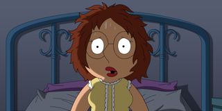 meg waking up frightened on Family Guy season 18