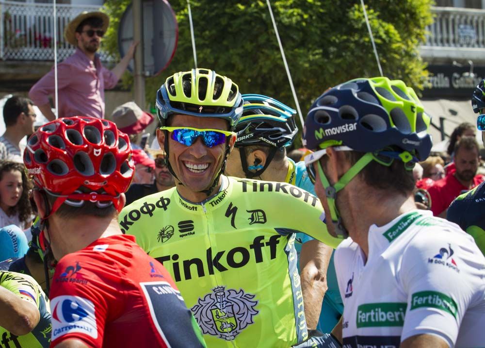 Alberto Contador (Tinkoff) was all smiles despite a difficult start to his Vuelta