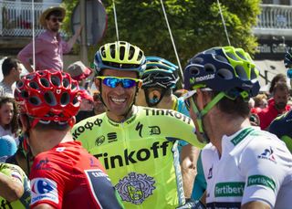 Alberto Contador (Tinkoff) was all smiles despite a difficult start to his Vuelta