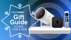 The Sonos Beam Gen 2, Samsung Freestyle and Apple TV 4K in a collage