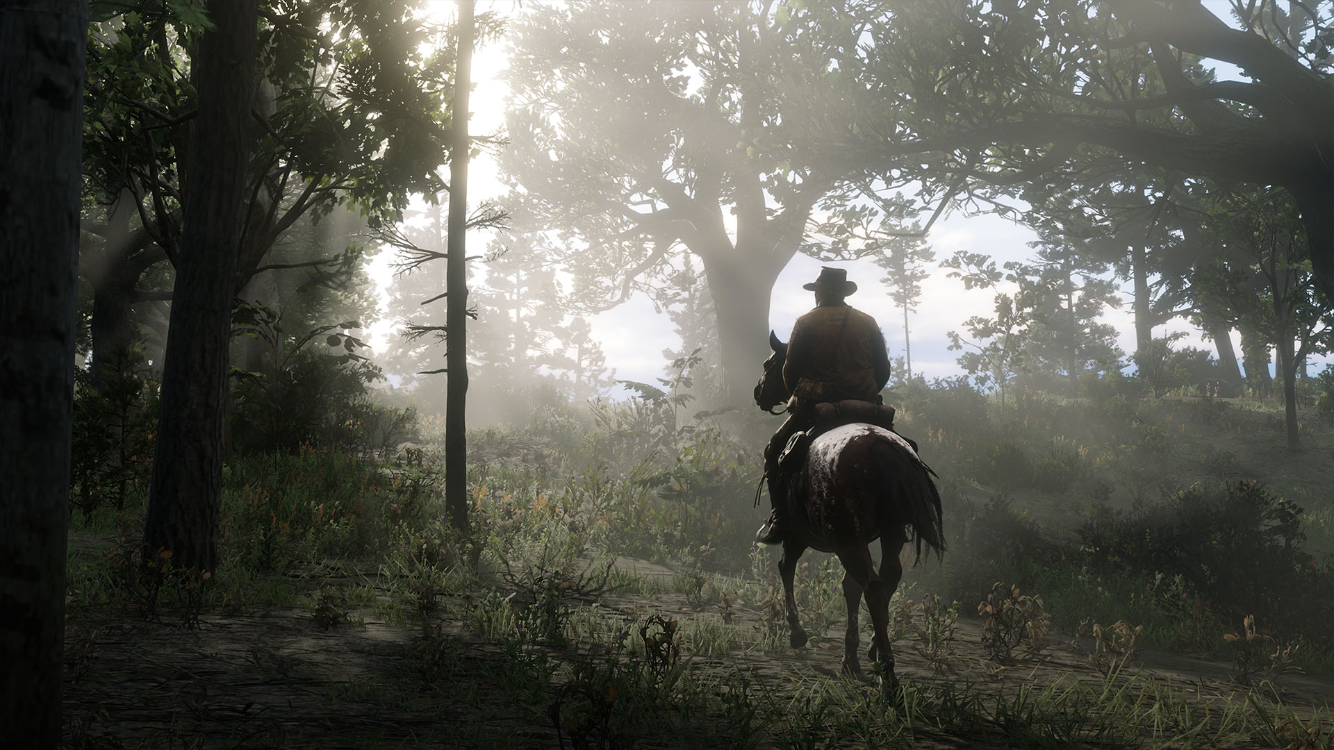 Riding in the countryside in Red Dead Redemption 2, one of our best PS4 games