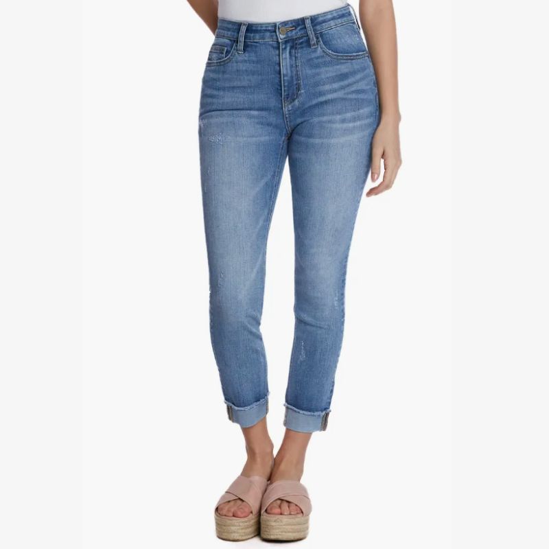 cuffed skinny jeans