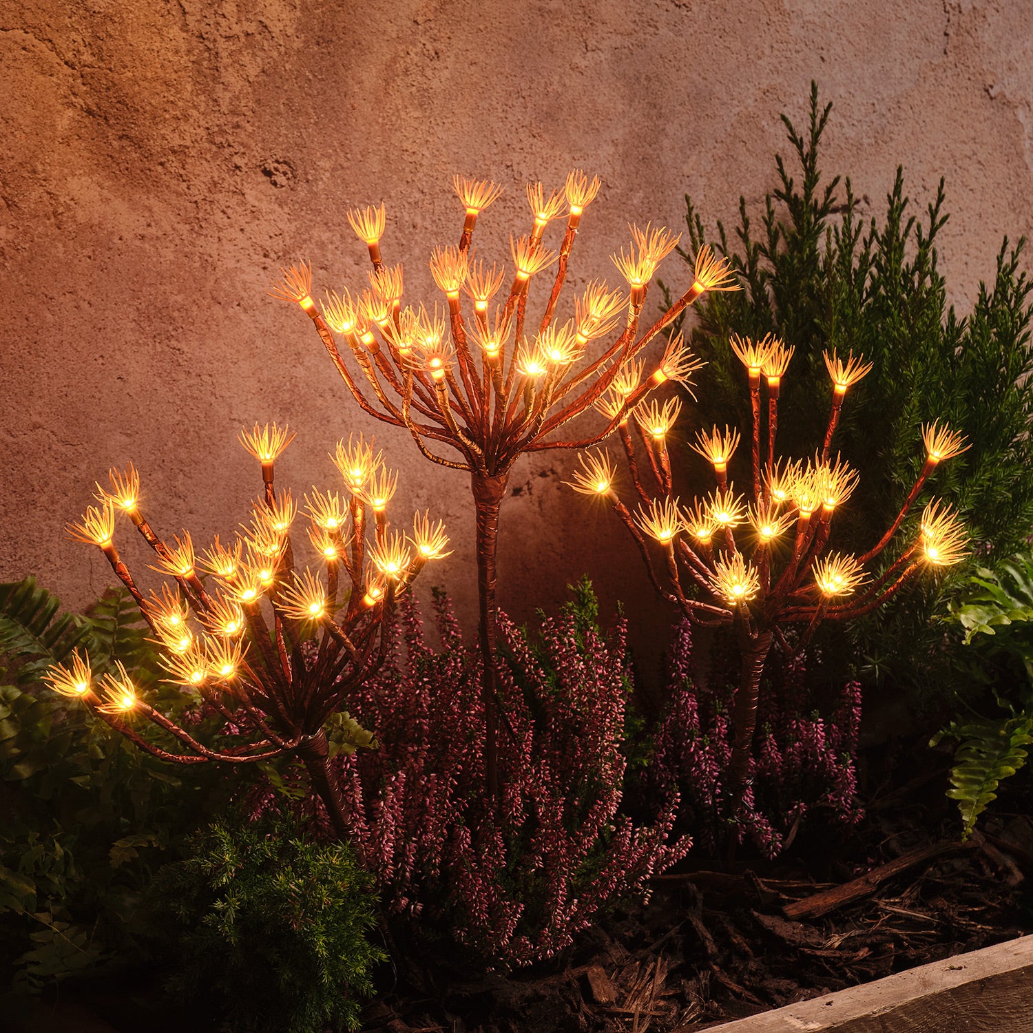 Set of 3 Dandelion Solar Stake Lights