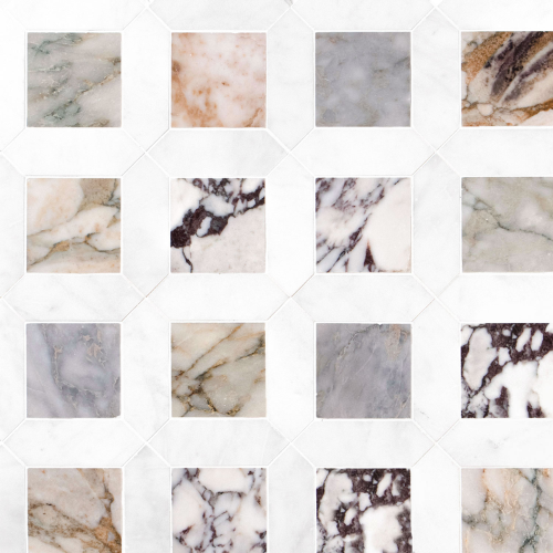 Starel Stones, Arabescato Mix Marble Window Mosaic Tiles