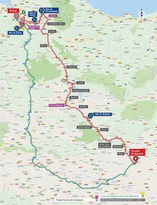 2019 Vuelta a Espana Stage 12 - Map