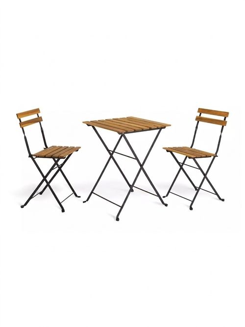 Eve 2 Seater Folding Wooden Garden Bistro Set