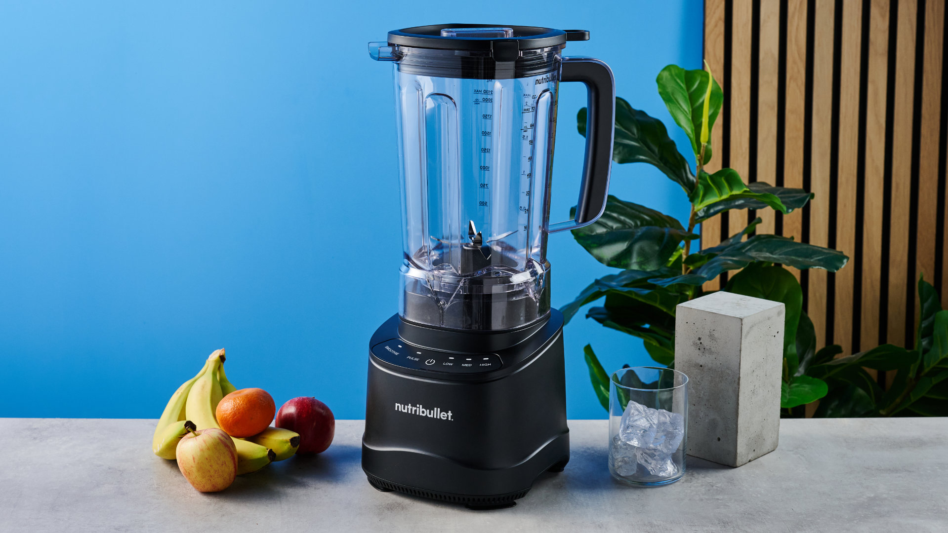 Nutribullet Power Core photographed in front of a blue background