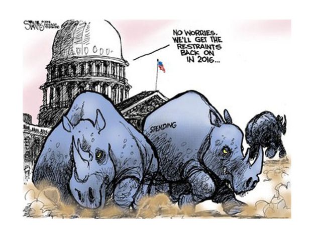 Political cartoon RINO spending