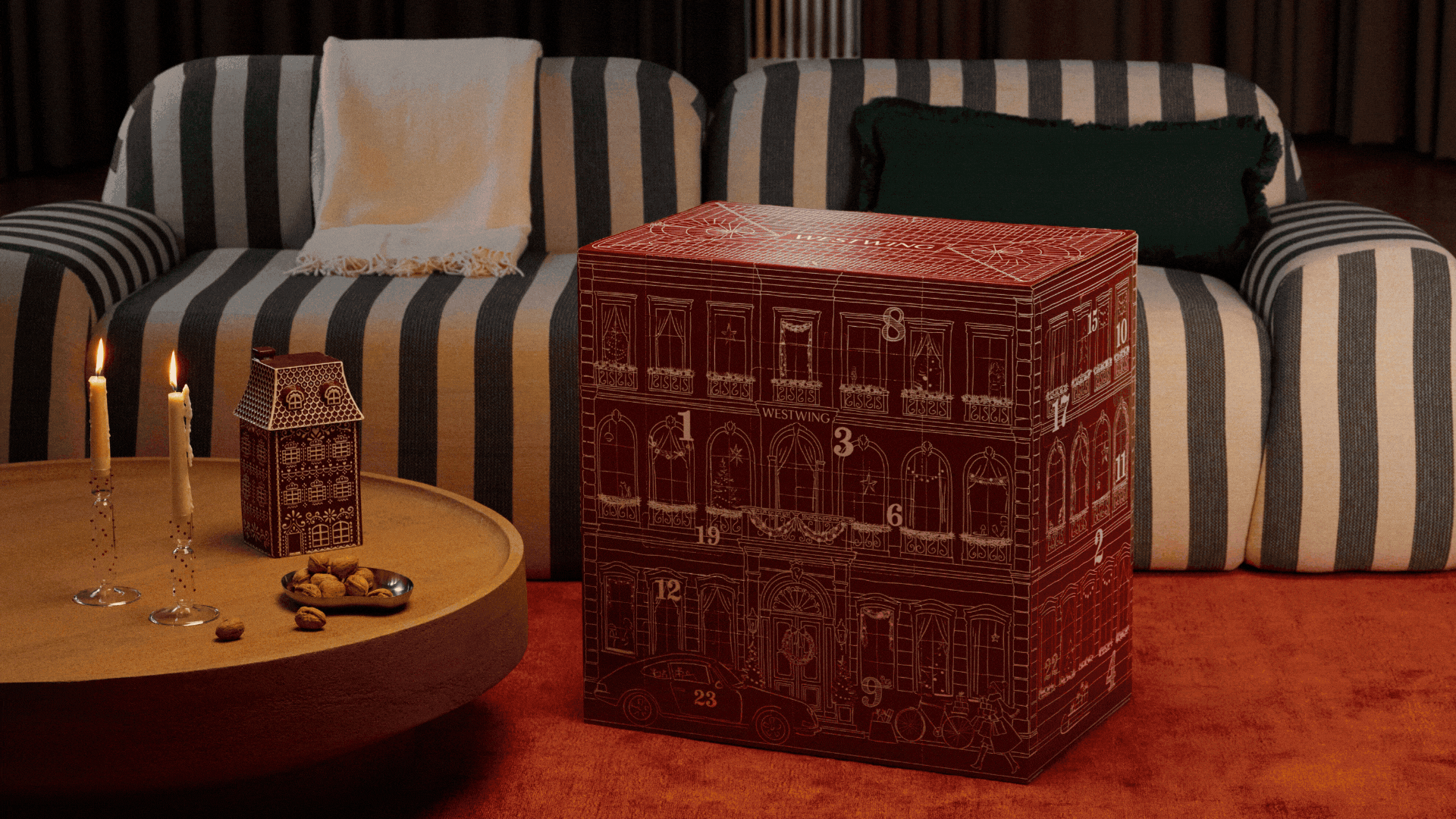 A GIF of decor in Westwing's 2026 advent calendar