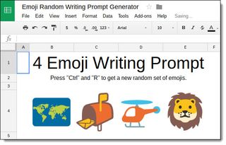 Emoji Random Writing Prompt Generator