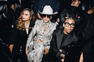 Beyonce sitting front row at fashion week