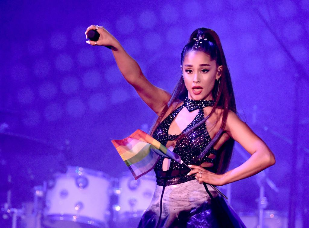 Ariana Grande performs onstage during the 2018 iHeartRadio by AT&amp;amp;T at Banc of California Stadium on June 2, 2018 in Los Angeles, California.