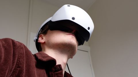 Wearing the Sony PS VR2