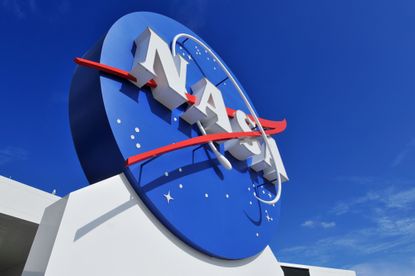 photograph taken of NASA's sign outside Cape Canaveral, Florida, at the Kennedy Space Center