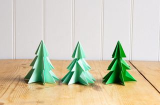 origami Christmas trees