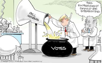 Political cartoon U.S. Donald Trump Polls Votes