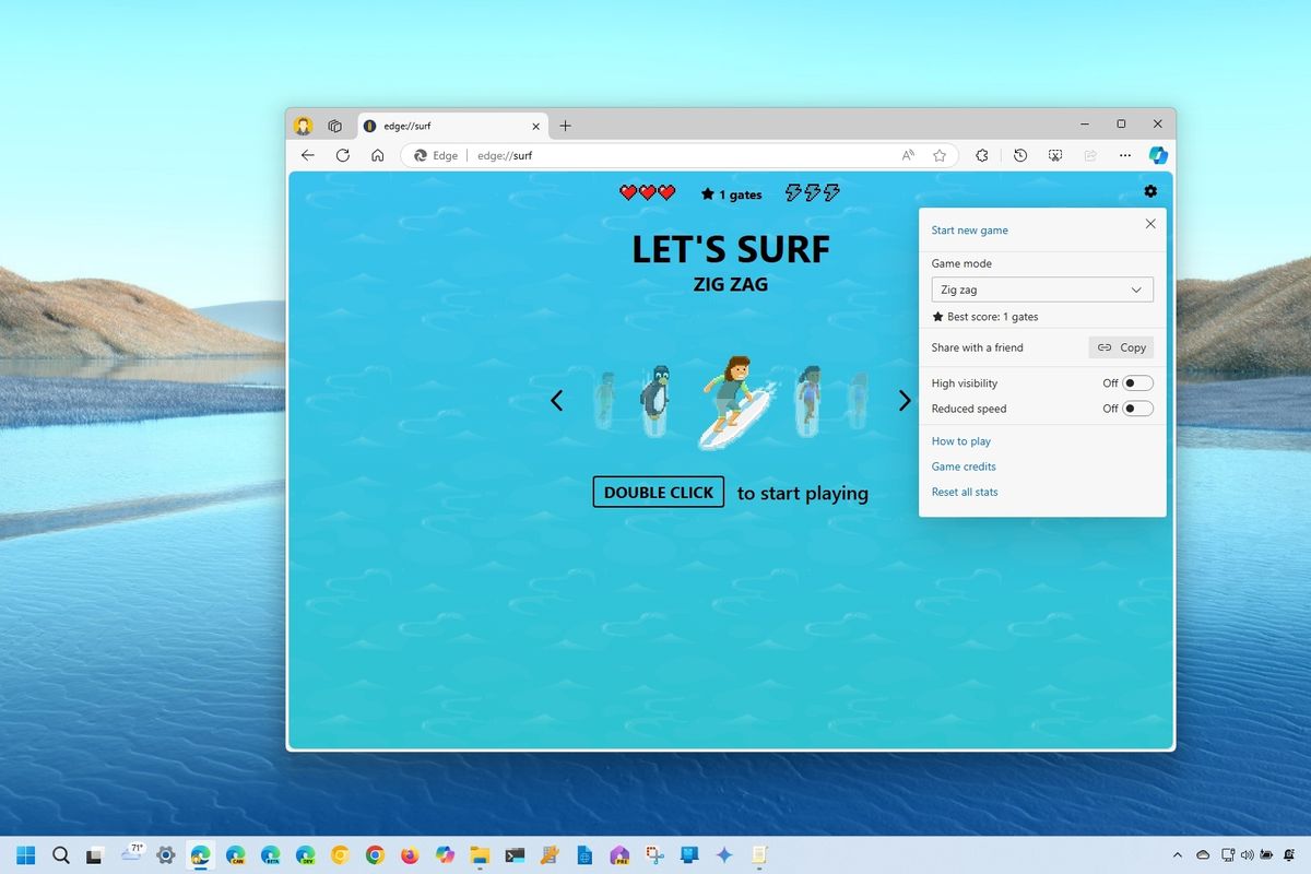 How to take a quick break with the Surf game on Microsoft Edge ...