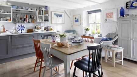 bright colorful cottage kitchen 