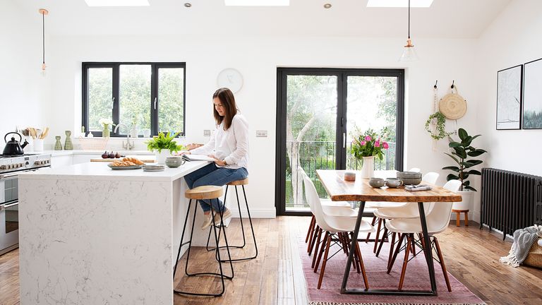 dining room island with seating