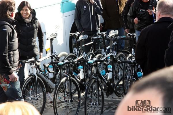 Fabian Cancellara was the only Radioshack-Nissan-Trek rider aboard the new Domane for Ronde van Vlaanderen.