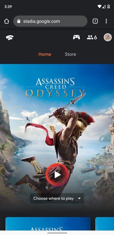 Google Stadia Android Mobile Web