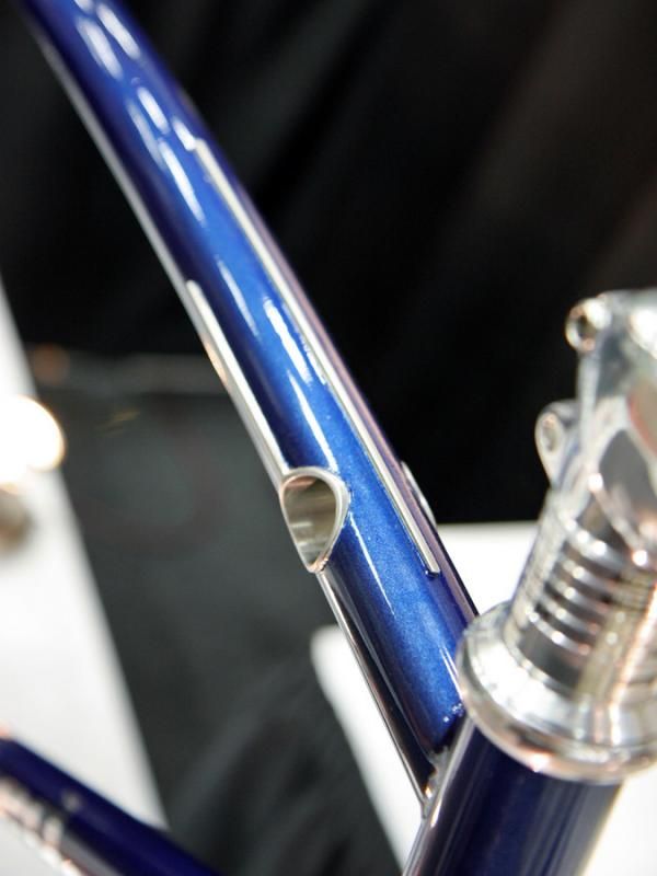 The distinctive top tube of Naked's Baby Ganoush.