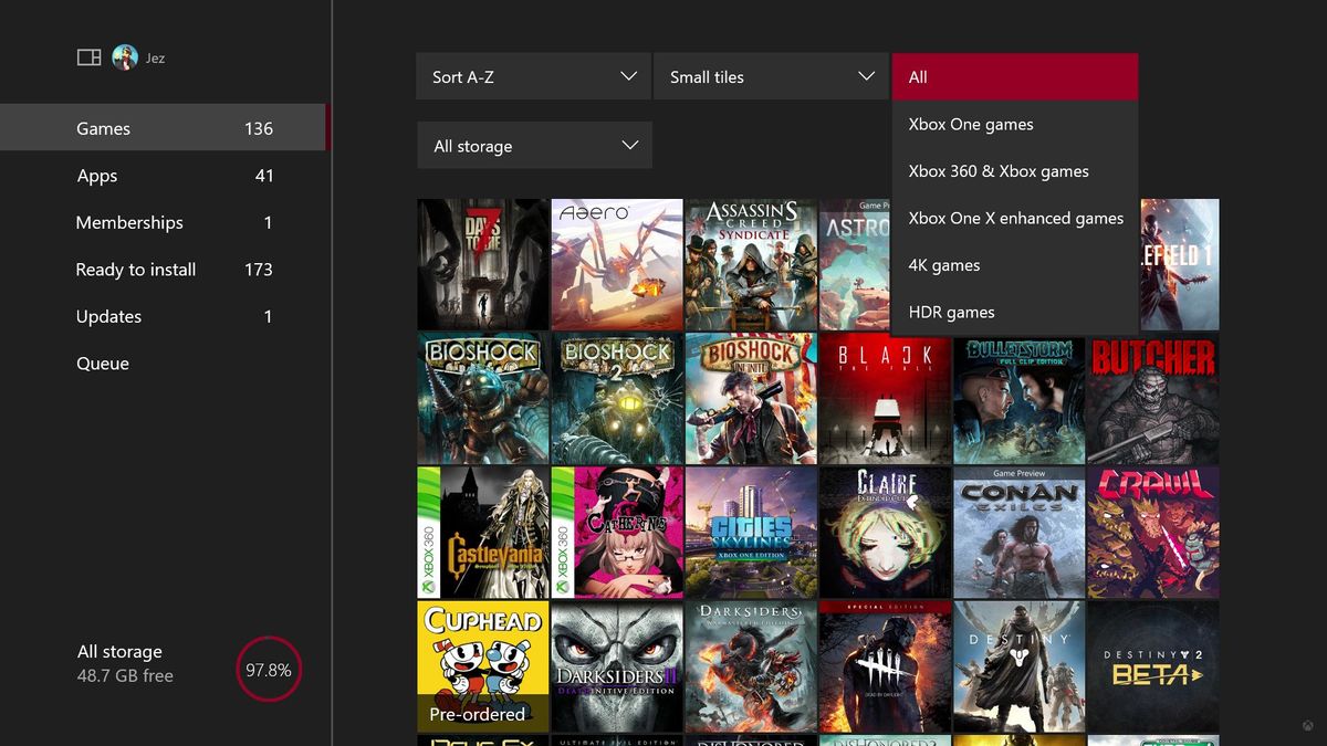 The Xbox Insider's Alpha Ring now lets you filter Xbox One X enhanced ...