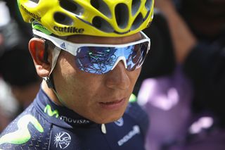 Nario Quintana (Movistar) at the start of stage 20 at the Tour de France