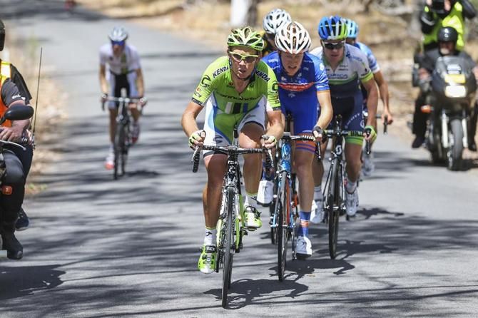 Cameron Wurf and Jack Haig and Thomas Hamilton joined Clarke when he put the hammer down