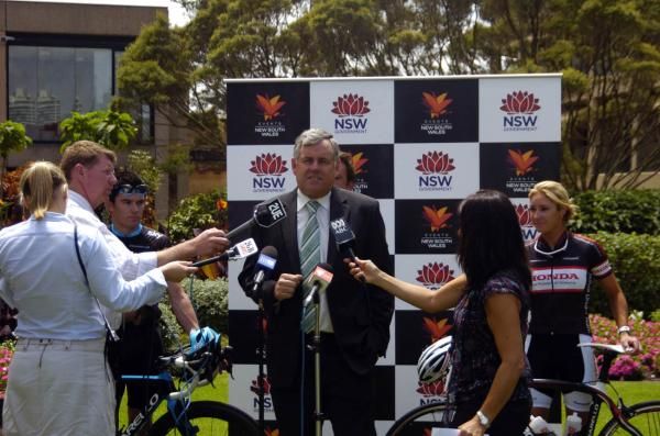 NSW Events Minister Kevin Greene speaks to the media about the four new races.