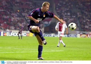 Tony Vairelles in action for Lyon against Ajax in the Champions League in September 2002.