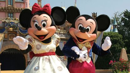 Minnie and Mickey Mouse at Disneyland Park in California