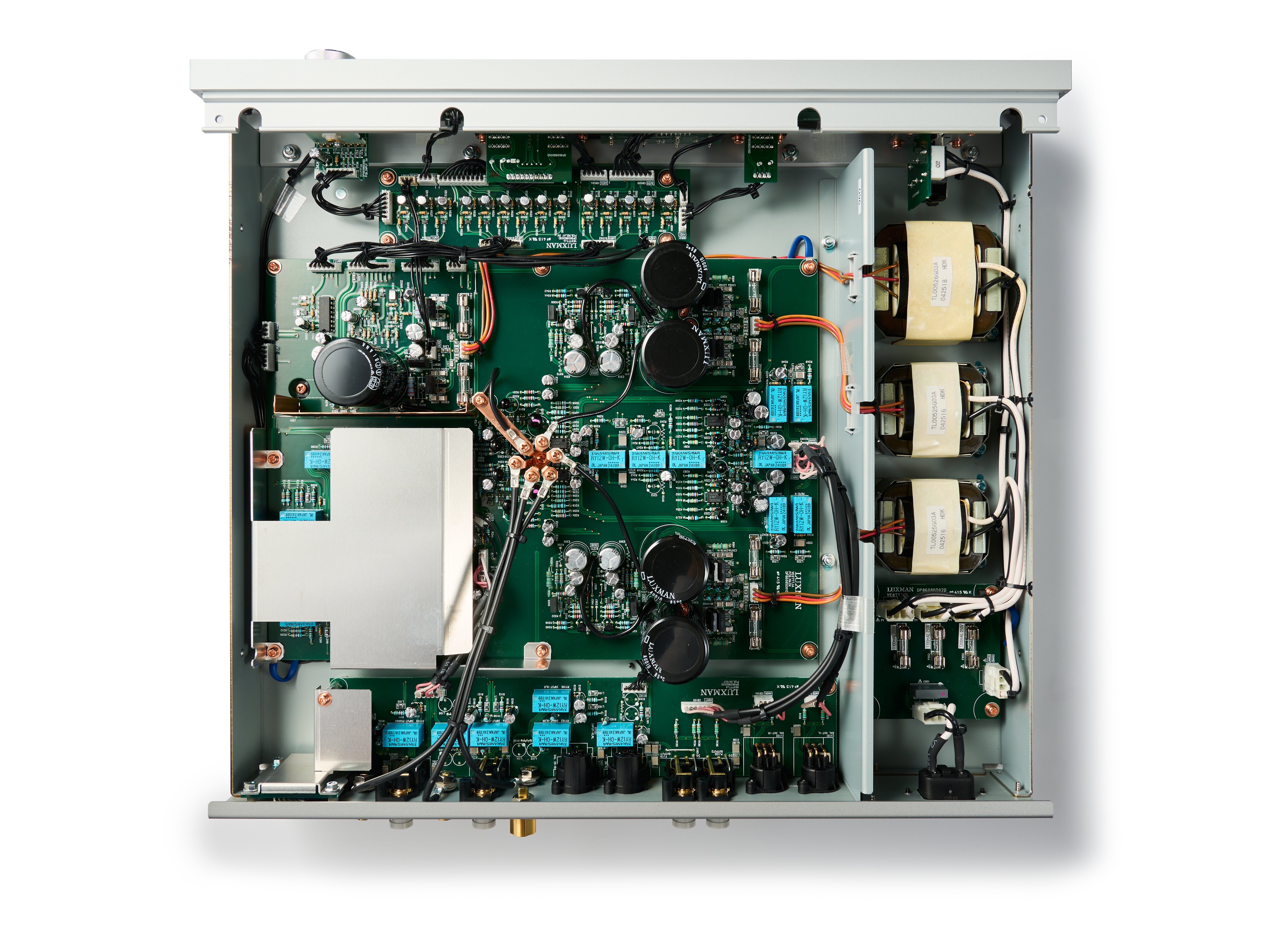 Luxman E-07 phono stage against white background