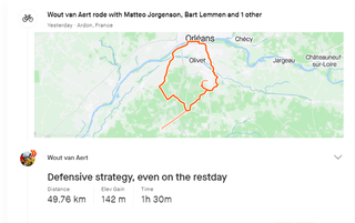 Wout Van Aert's ride on Strava