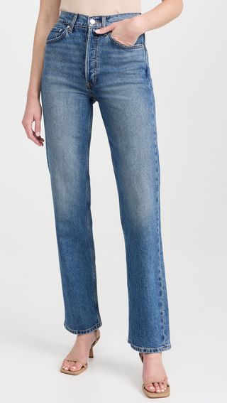 High Rise Straight Jeans