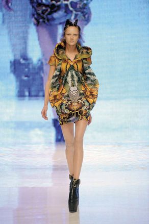 female model on a catwalk