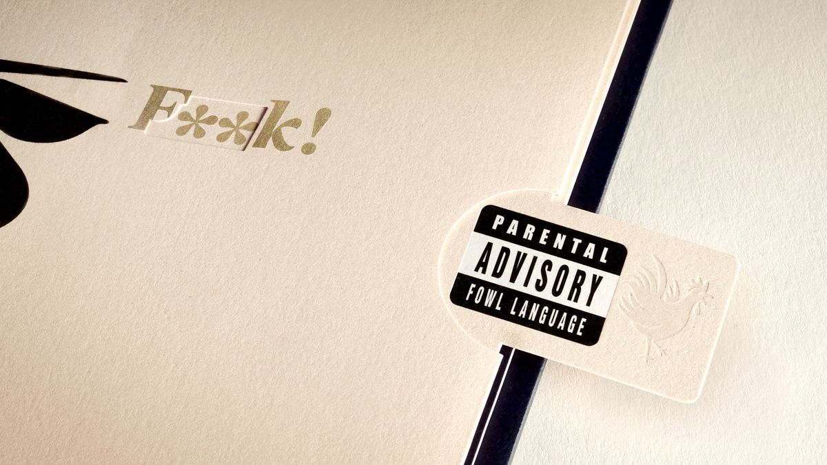 Cannonball!, book made by Taxi Studio, detail of a parental advisory pop up