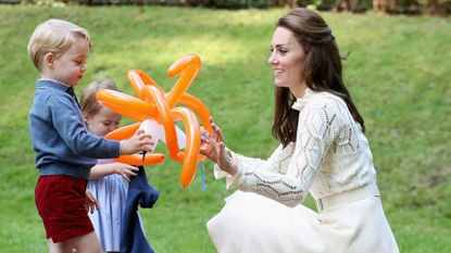 Prince George, Princess Charlotte and Kate Middleton