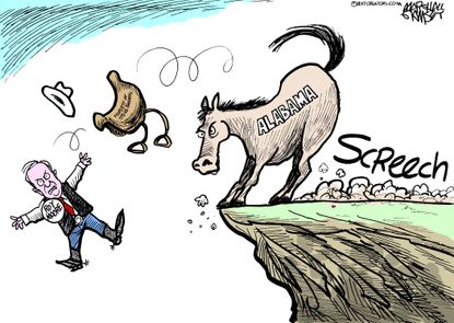 Political cartoon U.S. Roy Moore election loss