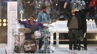 Eminem and Anderson .Paak perform at the Super Bowl 2022