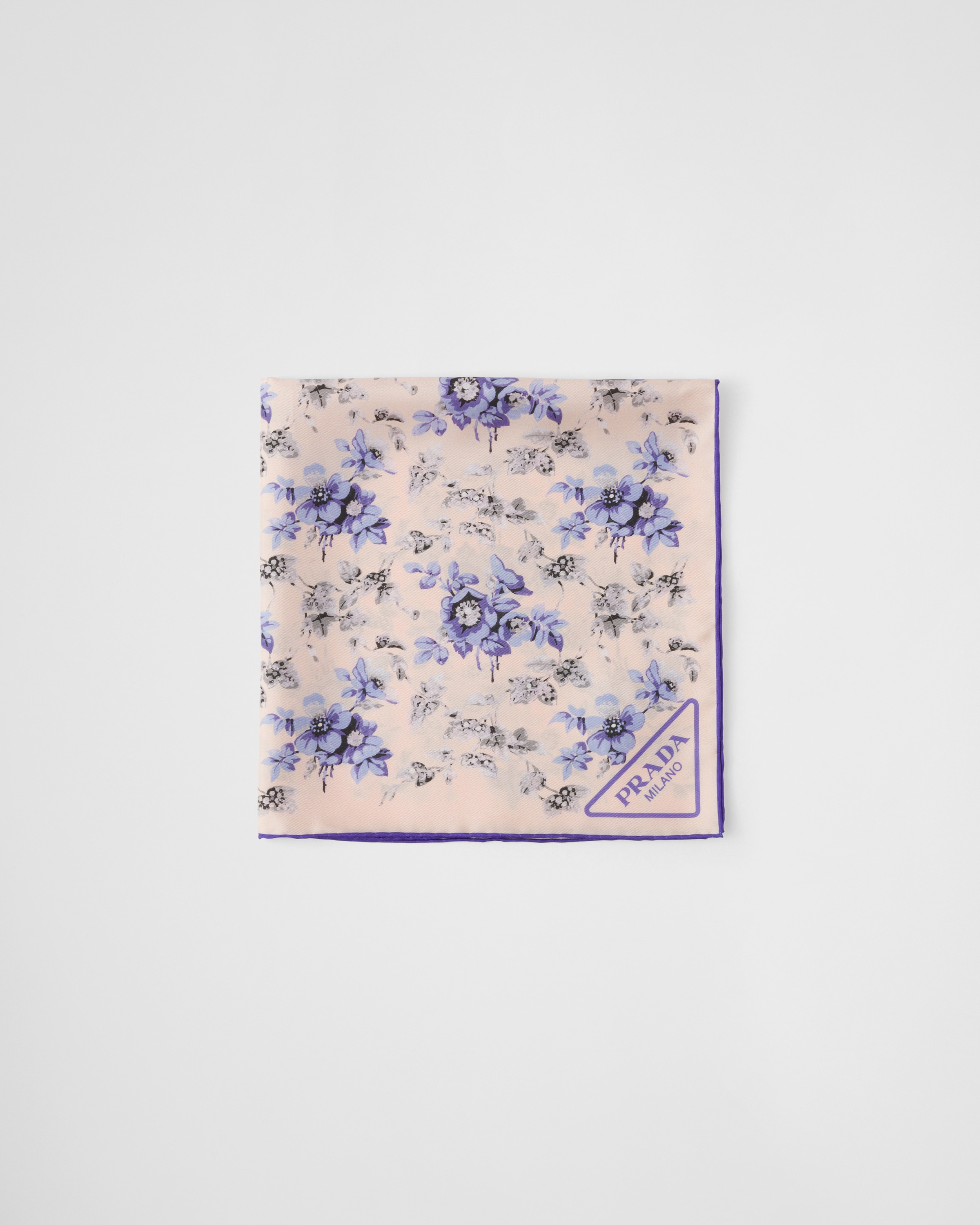 Printed Silk Twill Scarf 55x55