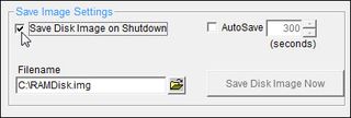 Save Disk Image at Shutdown