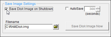 Save Disk Image at Shutdown