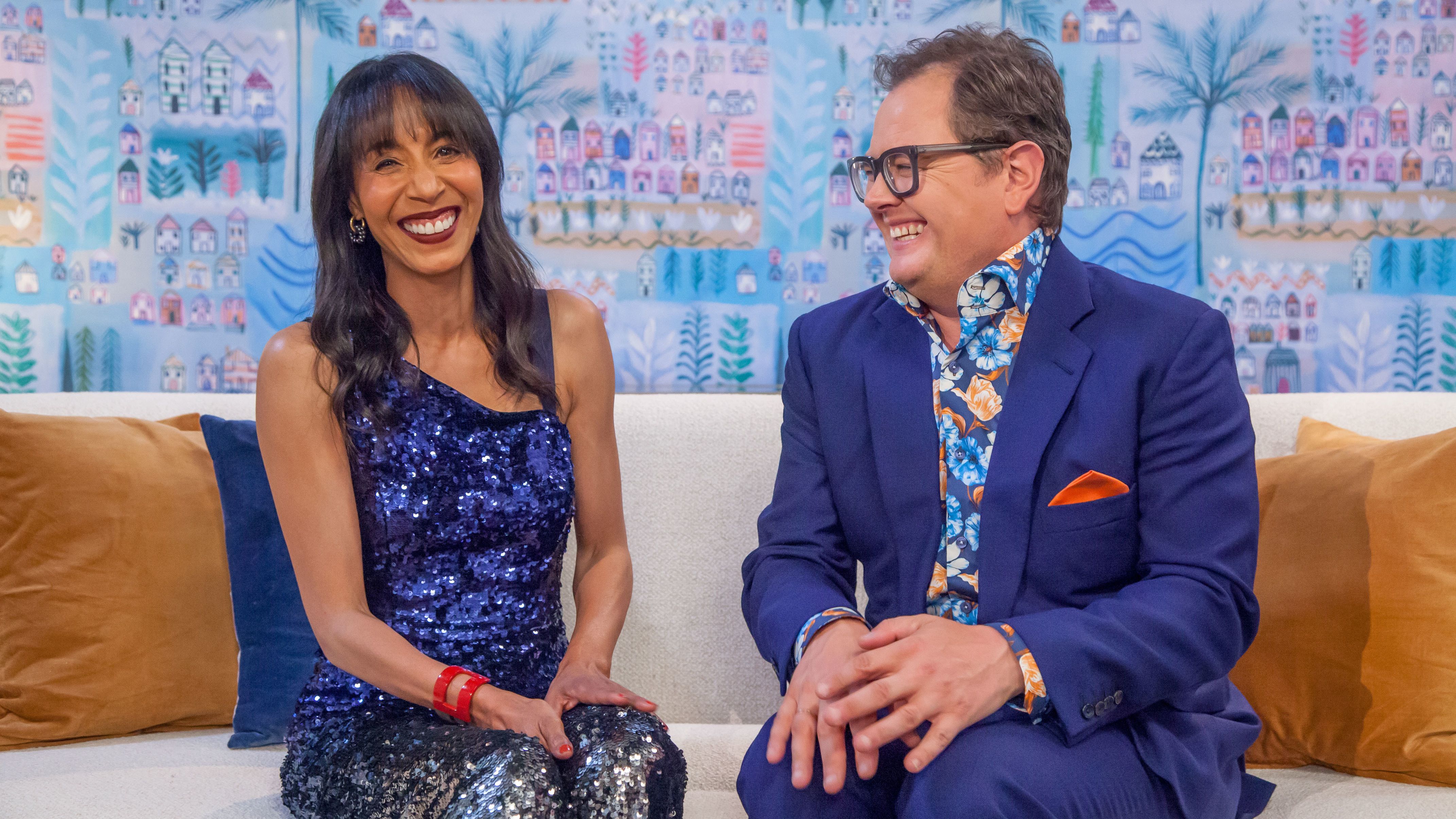 Alan Carr with Michelle Ogundehin