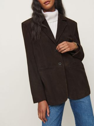 Veda Leon Oversized Suede Blazer