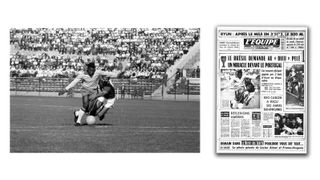 July 19, 1966 Edition, Diptych of Pele and Brazil, Goodison Park, Liverpool.
