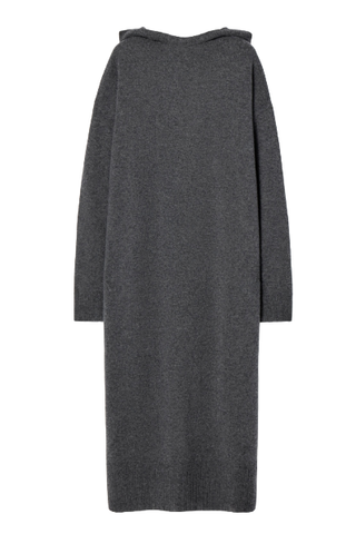 Hooded Merino Wool Maxi Dress