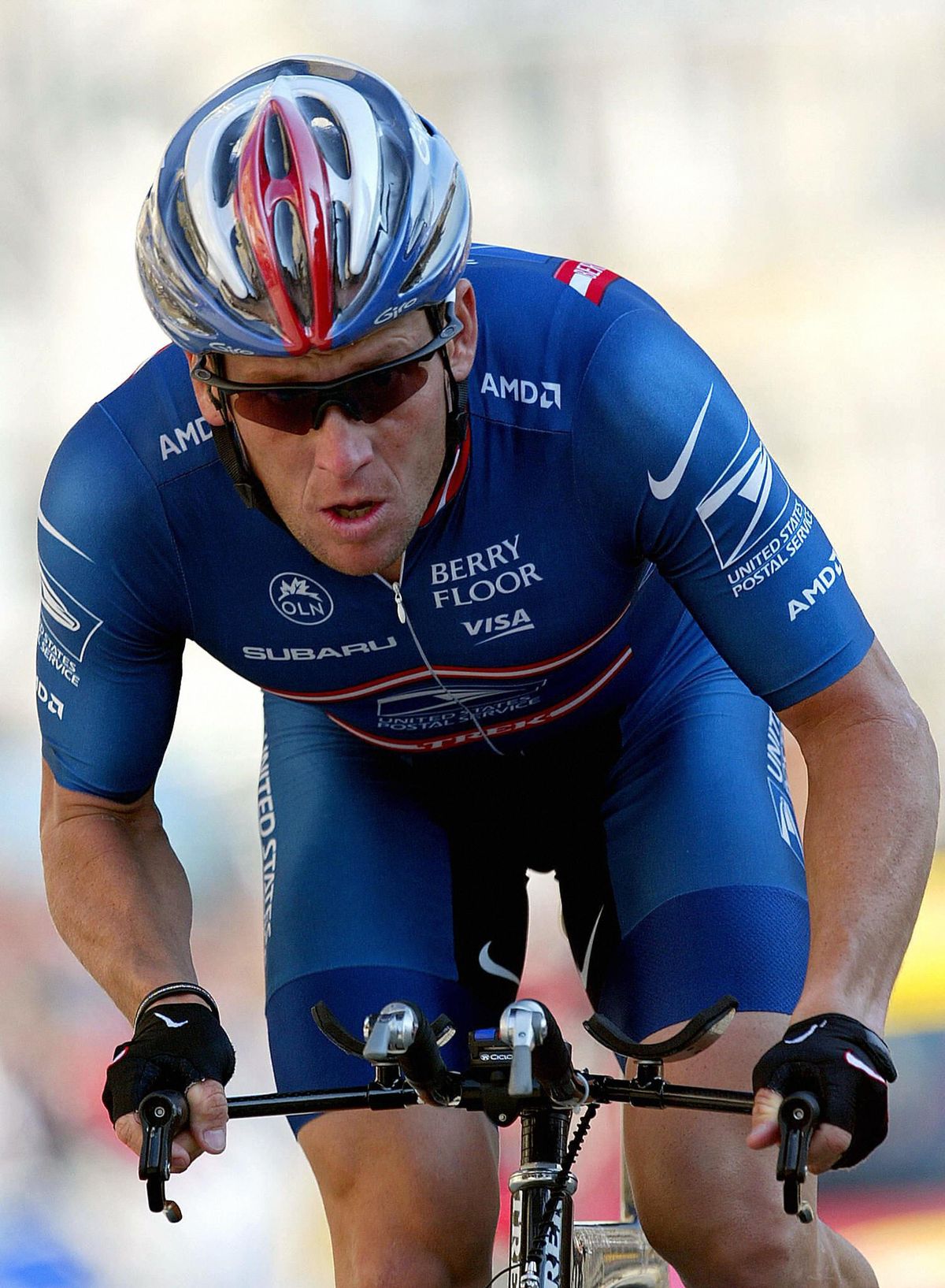 Lance Armstrong at the 2004 Criterium International.